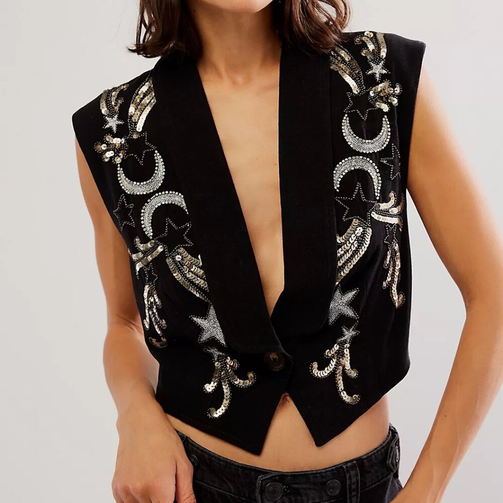 NWOT: Free People Billy Tux Vest